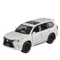 1/32 Scale LEXUS LX570 SUV Alloy Off Road Diecast Metal Model Sound & Light Pull Back Toy Trendy Display Ornament Gift for Boy Collect balta
