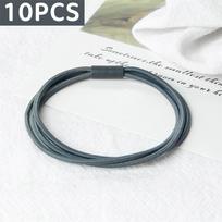 10pcs Simple Multi Loop Hair Bands Women Basic Solid Color Rubber Band Hair Accessories Headband Holder Scrunchies Gift for Girl 10PCS