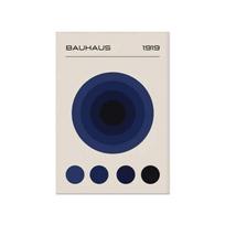 Mid Century Modern Bauhaus Abstract Geometric Posters Wall Art Canvas Painting Prints Pictures Gallery Living Room Interior Home 21cm×30cm NoFrame