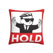 Hold Diamond Hands Wall Street Bets Pillowcase Soft Polyester Cushion Cover Decor Throw Pillow Case Cover Home Zipper 30x30cm rožinė