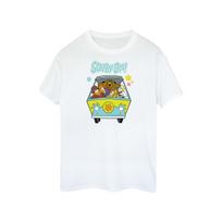 Scooby Doo Womens/Ladies Mystery Machine Group Cotton Boyfriend T-Shirt XXL balta