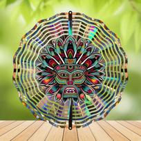 Vibrant Neon Wind Spinner Kinetic 2D Metal Garden Decor for Outdoor Yard Patio Party Decoration No Electricity Needed 01A