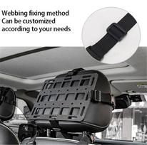 Tactical MOLLE Panel Rigid Car Headrest Shooting Gun Rifle Rack Bracket Storage