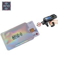 Anti Rfid Piniginės banko kortelės turėtojo ID banko kortelės dėklo apsauga Metalinės kredito kortelės turėtojas Silver gray