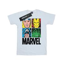 Marvel Mens Comics Main Tiles T-Shirt S balta