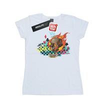 Disney Womens/Ladies Wreck It Ralph Race Skull Cotton T-Shirt XXL balta