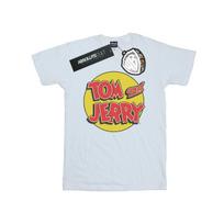 Tom And Jerry Mens Circle Logo T-Shirt S balta