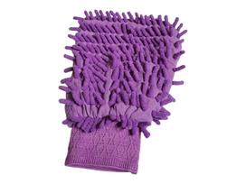 Dvipusė mikropluošto audinio pirštinė - šluostė plovimui ir dulkių valymui 22 cm x 15 cm