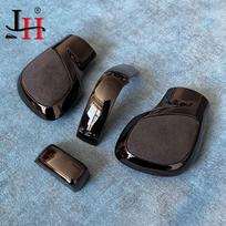 Chromuotas matinis su odine pavarų perjungimo rankenėlės šoniniu dangteliu DSG emblema, skirta VW Golf 6 7 R GTI Passat B7 B8 CC R20 Jetta MK6 1