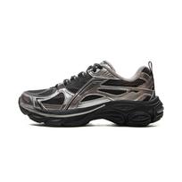 Li Ning Boom Support Cushioning Slip Resistant Abrasion Resistant Rebound Low top Running Shoes Women's Silver Black ARXV006-4 37