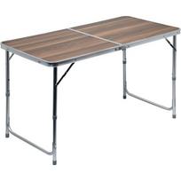 Sulankstomas turistinis stalas Cattara Double – rudas