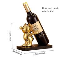 Ceramic Teddy Bear Red Wine Rack Statue Luxurious High-end Living Room Home Decor Dining Area TV Cabinet Wine Cabinet Decoration auksas