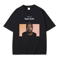 This Is Kanye West Flat Print T-Shirt Women's Hip Hop Fun T-Shirt Rapper Kanye Avatar Oversized  Casual T-shirt S juoda