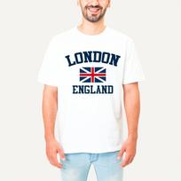Londonas Anglija Unisex marškinėliai, Union Jack Madingi Didžiosios Britanijos dovanų suvenyriniai marškinėliai XL