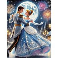 Disney Pelenės Dvigubas Šokis su Perlais Drobės Dekoro Rinkinys 5D Dirbtinių Perlų Dėlionė Siuvinėtas Namų Dekoras Rankų Darbo Dovana 35x45cm gray