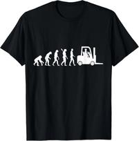 Forklift Driver Fork Hoist Evolution Warehouse Worker Gift Unisex T-Shirt S