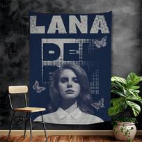 Lana Del Rey Retro Spausdinamas Didelis Sieninis Gobelenas Kabantis Tarotas Hipisų Sieniniai Kilimai Studentų Būsto Dekoras 74x94cm(29x37in)