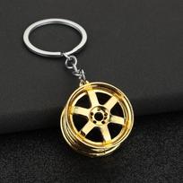 Car Keychain Pendant Tire Metal Tire Keychain One Size