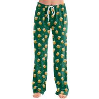 Women's Drawstring Lounge Pants with Beer Festival Print Casual Relaxed Fit Elastic Waistband Full Length Soft Fabric L mėlyna