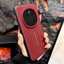 For Huawei Honor Magic 7 / 7 Pro, steel lens frame, leather texture design, shockproof and drop-resistant Honor Magic7 raudona