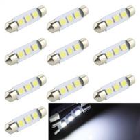 5vnt 12V automobilio salonas 0,6W 3-SMD LED lemputė Xenon baltas numerio apšvietimas