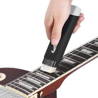 Gitaros stygų valymo įrankis, rūdžių šalinimas, tepimas, veltinis, stygų priežiūra beige