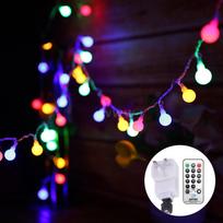 Tomshine 13M/42.7Ft 3.6W 100LED Gaublių girlianda su nuotolinio valdymo pultu, daugiaspalvė, 8 skirtingi UK Plug blue