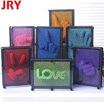 Kids Adult Funny 3D Antistress Fingerprint Clone Needle Painting Toys Random Color Random gray