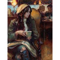 Viso apvalaus gręžimo deimantinis siuvinėjimas Graži mergina 5D „pasidaryk pats“ deimantinė tapyba kryžiaus dygsnio kalnų krištolas 20X30CM gray