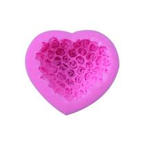 „Fondant Cake“ silikono formos šokolado „Love Rose“ kepimo formos epoksidinė priemonė rankų darbo muilo forma rožinė