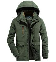 Karinė žieminė striukė su gobtuvu vyrams, stora, šilta parka, didelio dydžio, kasdieniška, laisva, neperšlampama, neperpučiama vėjo XXXXXL