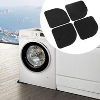4pcs Washing Machine Square Refrigerator Anti Vibration Pad Shock Proof Non Slip Foot Feet Mat white
