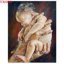 5D „pasidaryk pats“ deimantinis piešimas mielas kūdikių 3D pilnas apvalus grąžtas Siuvinėjimo karoliukai Siuvinėjimas kryželiu 20X30CM beige