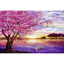 5D PASIDARYK pats deimantinė tapyba Saulėlydis vyšnia Siuvinėjimas kryželiu kalnų krištolo mozaika Namų dekoras 20X30CM