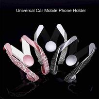 Universal Car Phone Holder Car Air Vent Mount Phone Bracket Clip Cell Phone Holder Stand rožinė