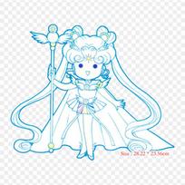 Sailor Cosmos Chibi Chibi Chibiusa Lygintuvo pleistrai drabužiams Aplikacijos Lipdukai ant drabužių Karščiui jautrus pritaikytas pleistras