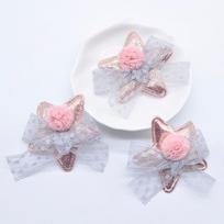 10 vnt. 48 mm žvaigždžių amatų dekoracijų pleistrai su nėrinių tinkleliu Bowknot Ball Scrapbooking Siuvimas pasidaryk pats rožinė