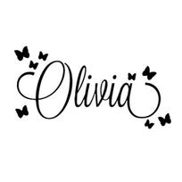 Butterfly Letter Wall Art Decal Tapetai lipdukai Darželis Vaikams Miegamasis juoda