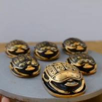 Mini Animal Figurine Elegant Appearance Unique Desktop Ornament Resin Scarab black