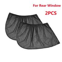 2 pakuotės automobilio šoninių langų skėčiai nuo saulės, uodų izoliacija, kvėpuojantys tinkliniai langų uždangalai For Rear window black