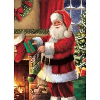 5D DIY Diamond Painting Full Round Drill Santa Claus Kit Embroidery Mosaic Cross Stitch Wall Art Christmas Gift Home Decor Full Round 20x30CM beige