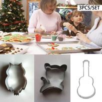 New 3pcs Sandwich Bread Cake Mold Maker DIY Mold Cutter Craft  tool gray