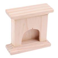 1:12 Scale DIY Wooden Handmade Miniature Fireplace Dollhouse Decor Furniture Accessorie Kits Mini Doll Houses Toys Gift 1PCS beige