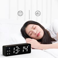 Bluetooth garsiakalbis LED veidrodinis ekranas FM radijo garsiakalbiai belaidis žadintuvas juoda