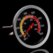 Stainless Steel BBQ Barbecue Thermometer Oven/Grill Cooking Temp Gauge 1pc gray