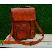 Vintage Goat Natūralios odos Messenger nešiojamojo kompiuterio krepšys Sling Side Cross Body Bag 4x9x11 ruda