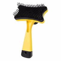 Pet Dogs Cats Hair Removal One Button Control Brush1PC Pet Automatic Plastic Comb One Size geltona