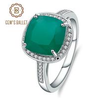 Gb 5 .22ct Natūralus Kilnus Žalias Agato Brangakmenis Klasikiniai Žiedai Moterims 925 Praba Sidabras Vestuvinis Žiedas Prabangūs Papuošalai 10 blue
