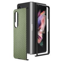 Carbon Fiber Pattern Slim Back Cover Hard Pc Bumper Shockproof Case For Samsung Galaxy Z Fold 4 3 2 Fold 2 3 Fold 4 5g Fundas for Galaxy Z Fold 2 žalia