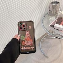 Radish Rabbit Shell For Iphone 13 14 Pro Max 11 12 Promax Stand Holder Cartoon Bunny Ins Protector Phone Case Conque For iphone 14pro gray